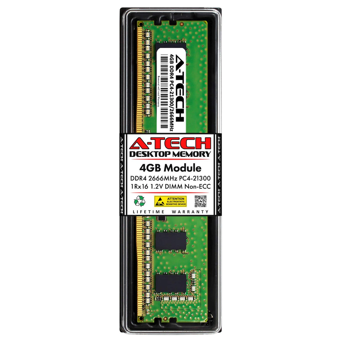 A-Tech 4GB RAM Replacement for Samsung M378A5244CB0-CTD | DDR4 2666MHz PC4-21300 1Rx16 1.2V UDIMM Non-ECC 288-Pin DIMM Memory Module